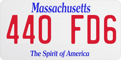 MA license plate 440FD6