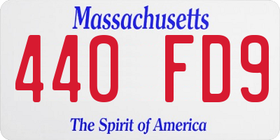 MA license plate 440FD9