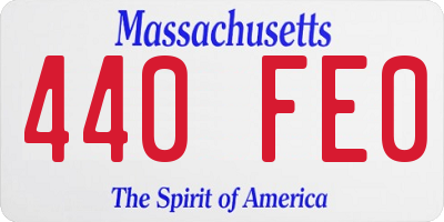 MA license plate 440FE0