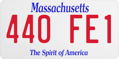 MA license plate 440FE1