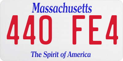 MA license plate 440FE4