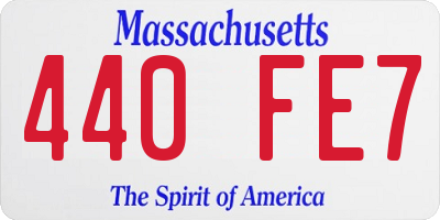 MA license plate 440FE7