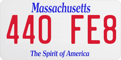 MA license plate 440FE8