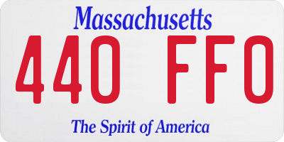 MA license plate 440FF0