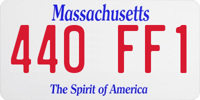 MA license plate 440FF1