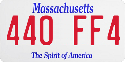 MA license plate 440FF4