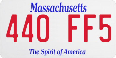 MA license plate 440FF5