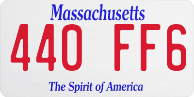 MA license plate 440FF6