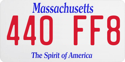 MA license plate 440FF8