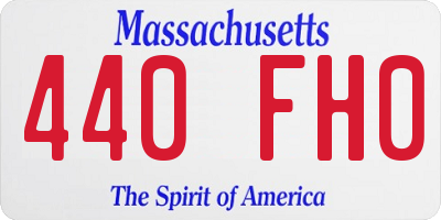 MA license plate 440FH0