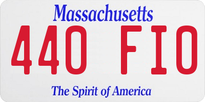 MA license plate 440FI0