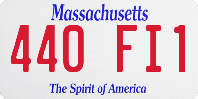 MA license plate 440FI1