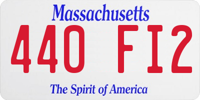 MA license plate 440FI2