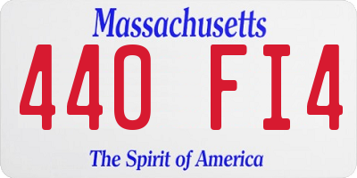 MA license plate 440FI4