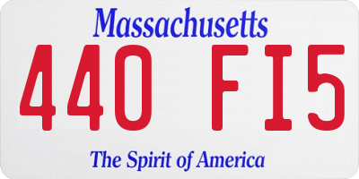 MA license plate 440FI5