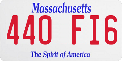 MA license plate 440FI6