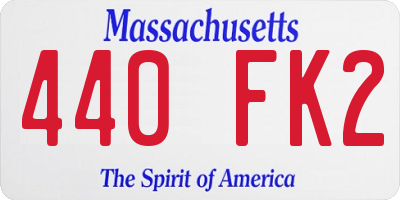 MA license plate 440FK2