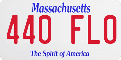 MA license plate 440FL0