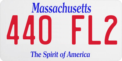 MA license plate 440FL2