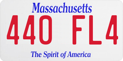 MA license plate 440FL4