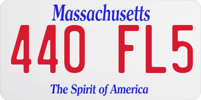 MA license plate 440FL5