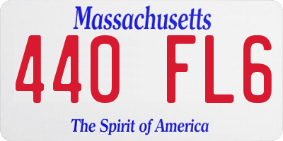 MA license plate 440FL6