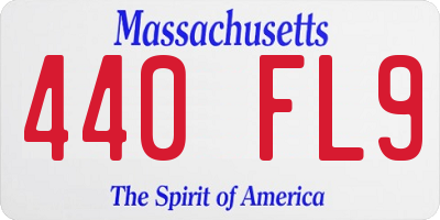 MA license plate 440FL9