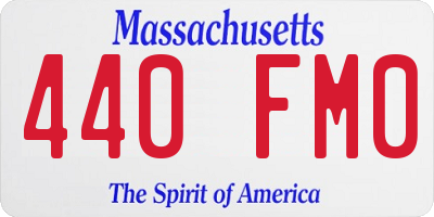 MA license plate 440FM0