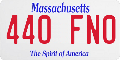 MA license plate 440FN0