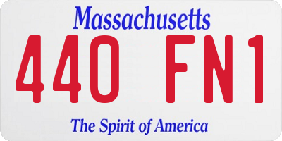 MA license plate 440FN1