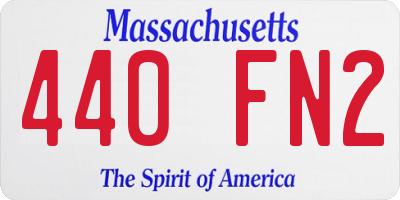 MA license plate 440FN2