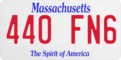 MA license plate 440FN6