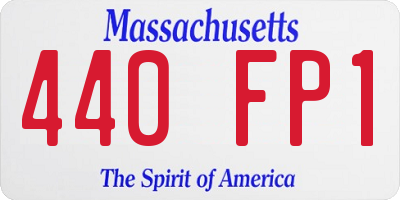 MA license plate 440FP1