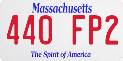 MA license plate 440FP2