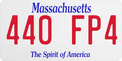 MA license plate 440FP4