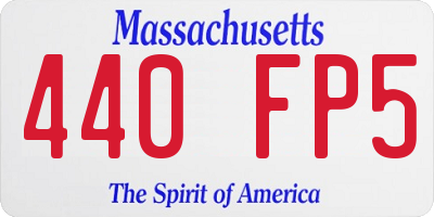 MA license plate 440FP5