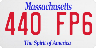 MA license plate 440FP6