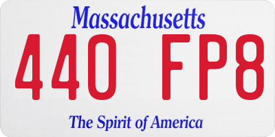 MA license plate 440FP8
