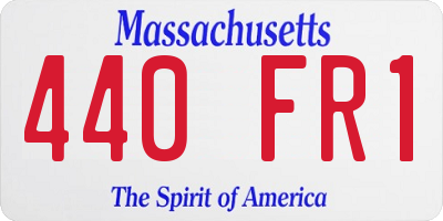 MA license plate 440FR1
