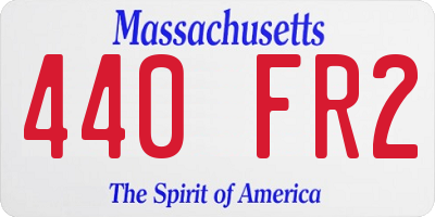 MA license plate 440FR2