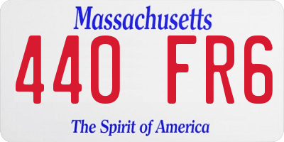MA license plate 440FR6