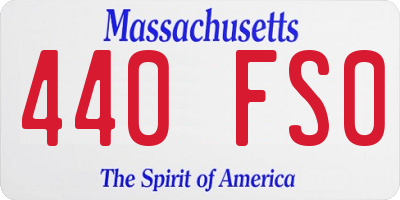 MA license plate 440FS0