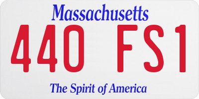 MA license plate 440FS1