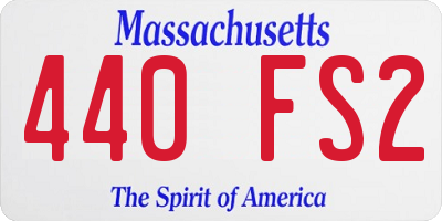 MA license plate 440FS2