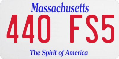 MA license plate 440FS5