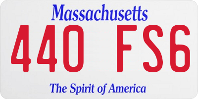 MA license plate 440FS6