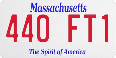 MA license plate 440FT1