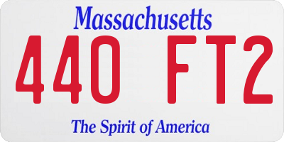 MA license plate 440FT2