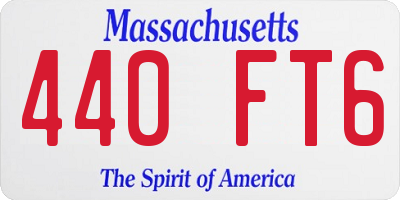 MA license plate 440FT6