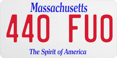 MA license plate 440FU0